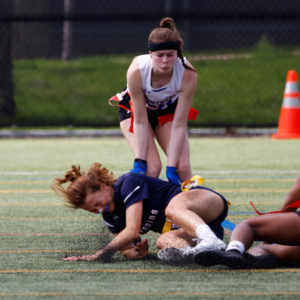 Équipe de flag football féminin au Championnat national à Montréal