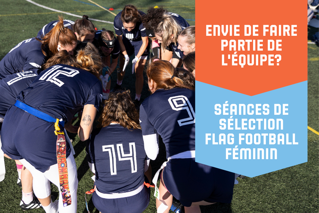 Séances de sélection pour l'équipe de flag football féminin