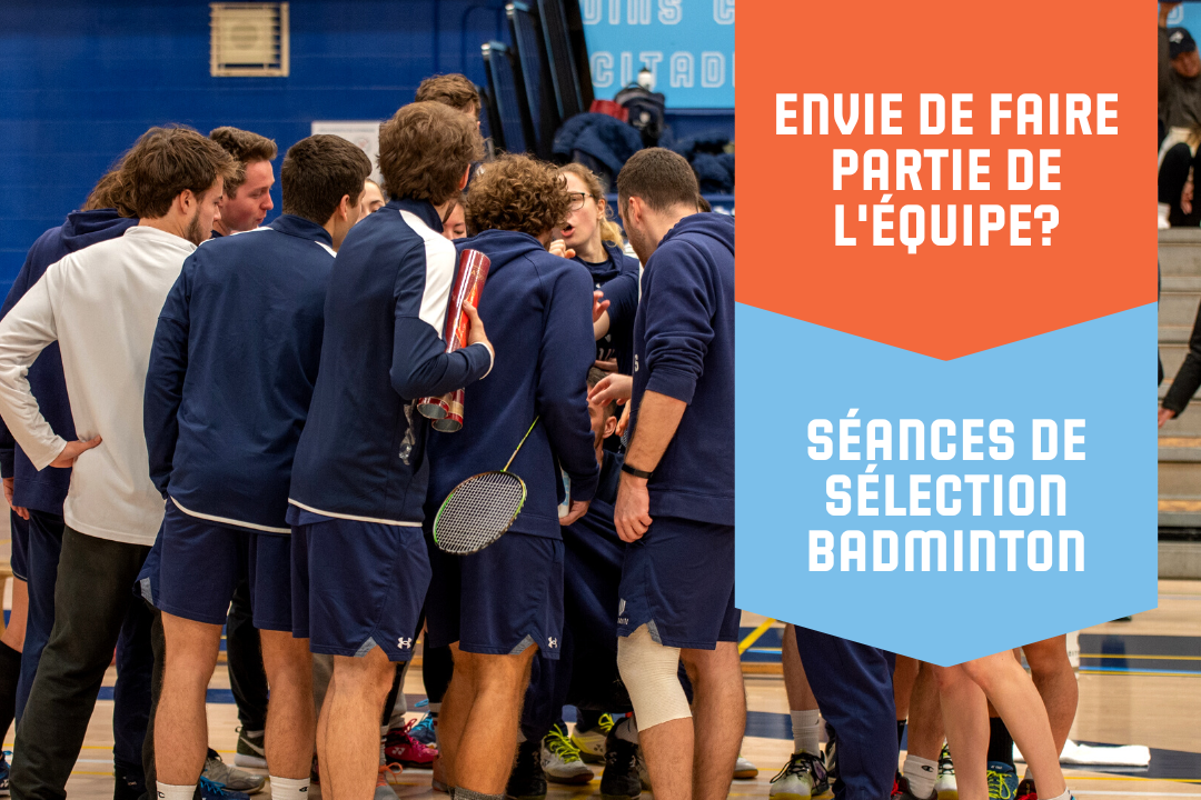 Séances de sélection pour l'équipe de badminton