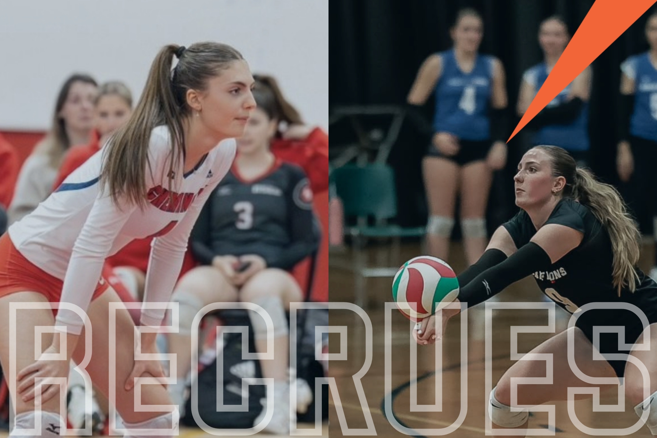 Nouvelles recrues de volleyball féminin en action